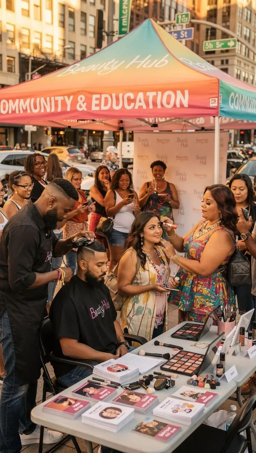 Profesjonalne szkolenie z zakresu usług kosmetycznych w nowoczesnym centrum biznesowym.